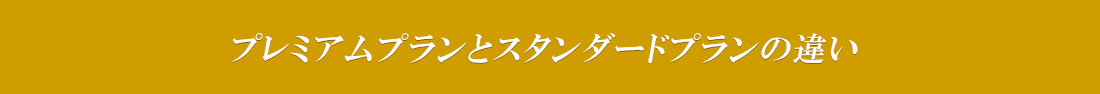 プレミアムプランとスタンダードプランの違い