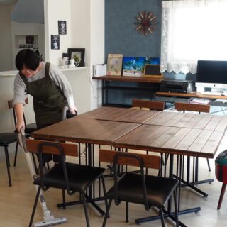 スマイルプラス研修清掃風景